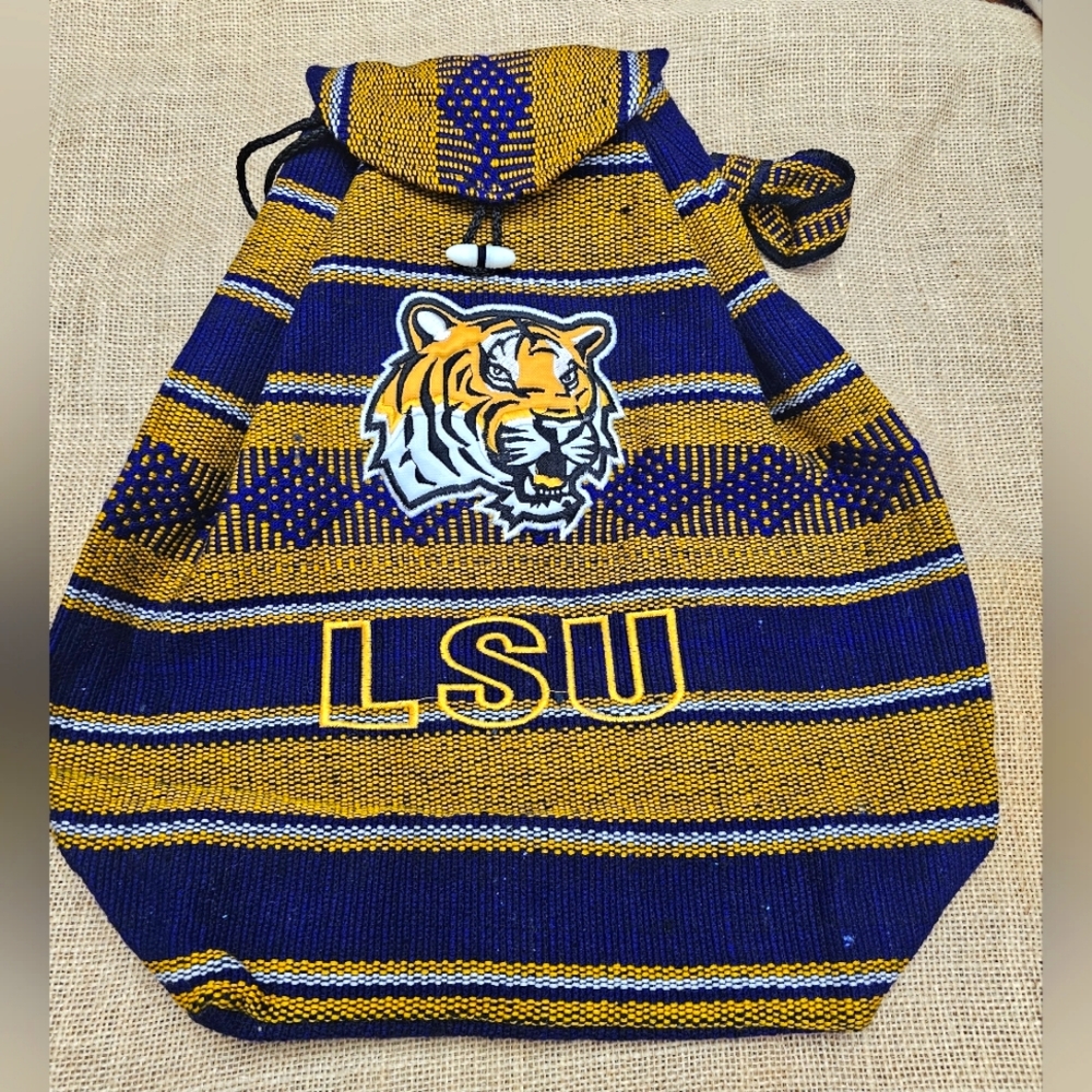 LSU Woven Boho Bag